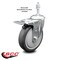 Service Caster 5 Inch Thermoplastic Rubber Swivel 3/8 Inch Stem Caster with Total Lock Brake SCC-TSTTL20S514-TPRB-381615 - alternate 3